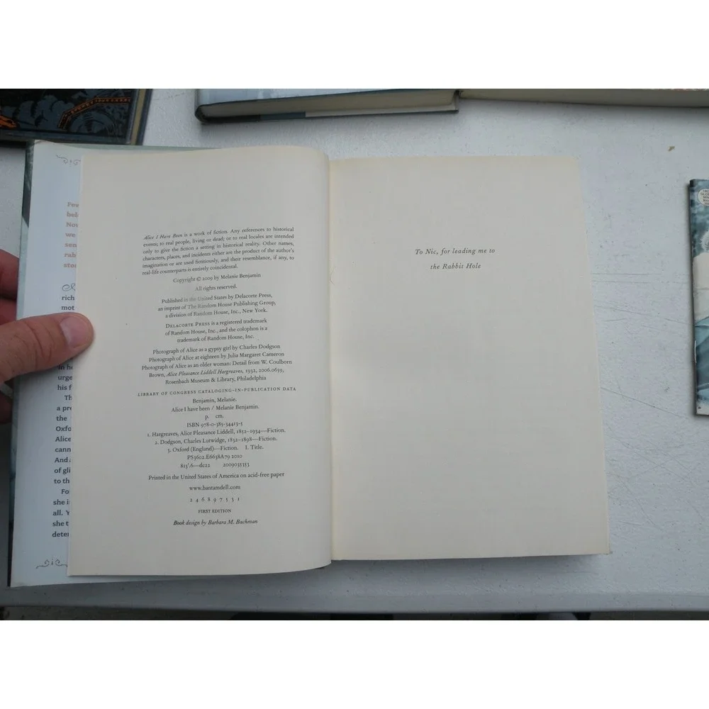 Alice I Have Been Melanie Benjamin 2010 First Edition Delacorte Press Novel